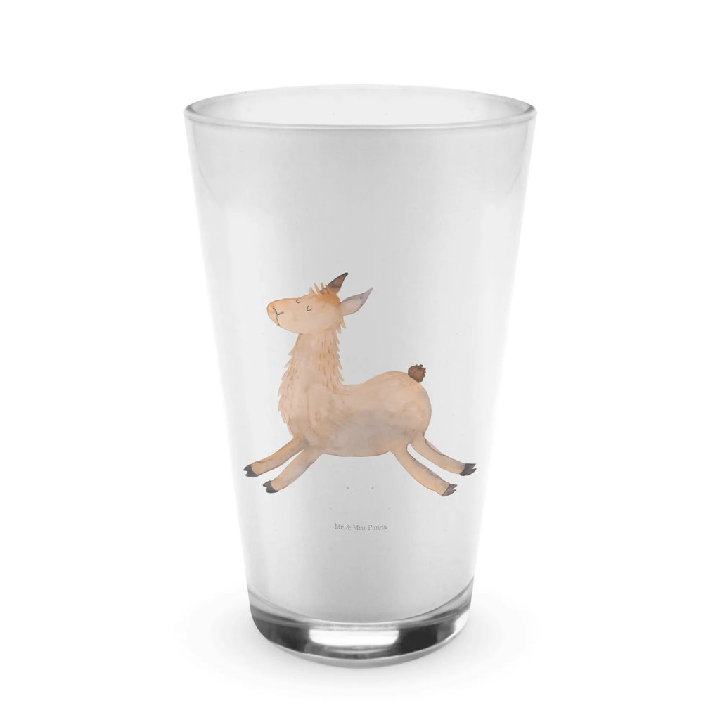 Glas Lama springend Cappuccino Glas, Glas, Cappuccino Tasse, Latte Macchiato, Lama, Alpaka, Lamas, Lieblingstag, Happy day, fröhlich, Glück, Freundin, Liebeskummer, Neustart, guten Morgen, Start, Prüfung, Abitur