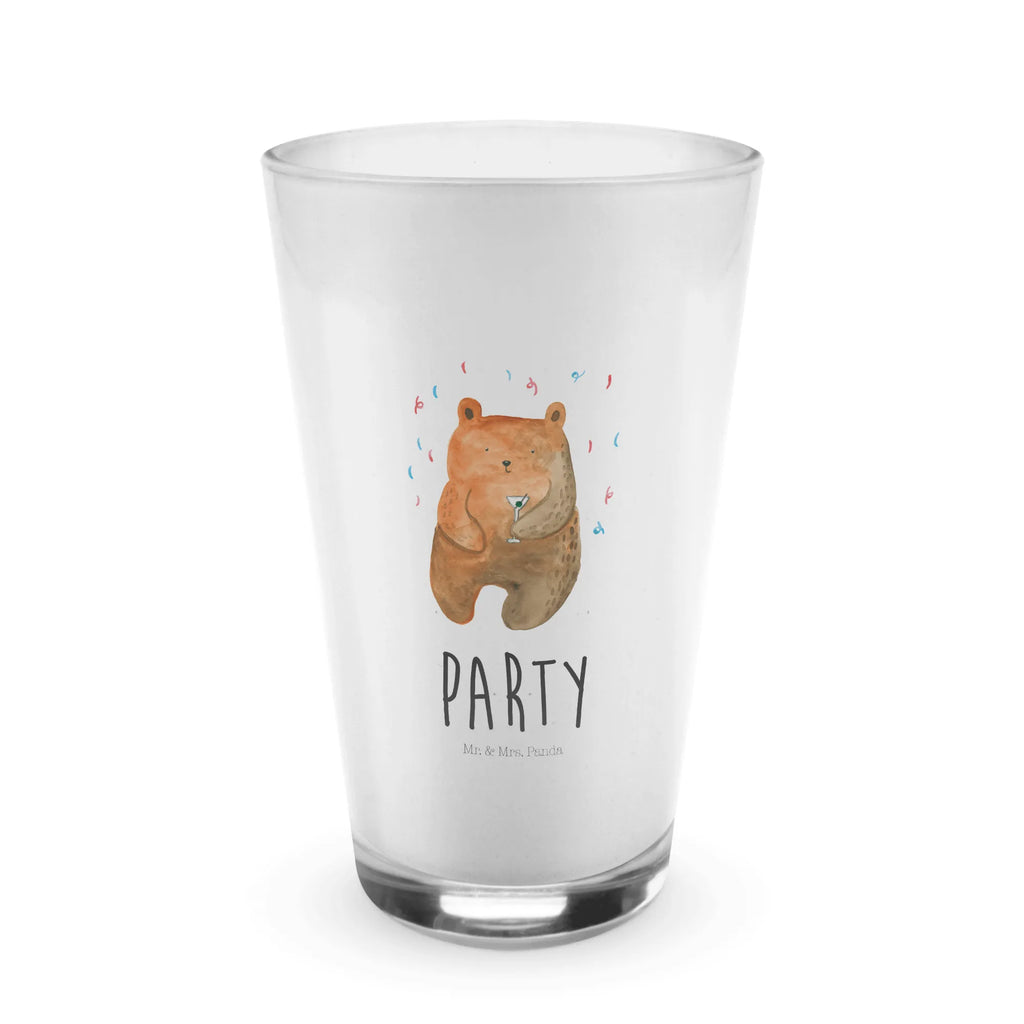 Glas Bär Party Cappuccino Glas, Glas, Cappuccino Tasse, Latte Macchiato, Bär, Teddy, Teddybär, Geburtstag, Geburtstagsgeschenk, Geschenk, Party, Feiern, Abfeiern, Mitbringsel, Gute Laune, Lustig