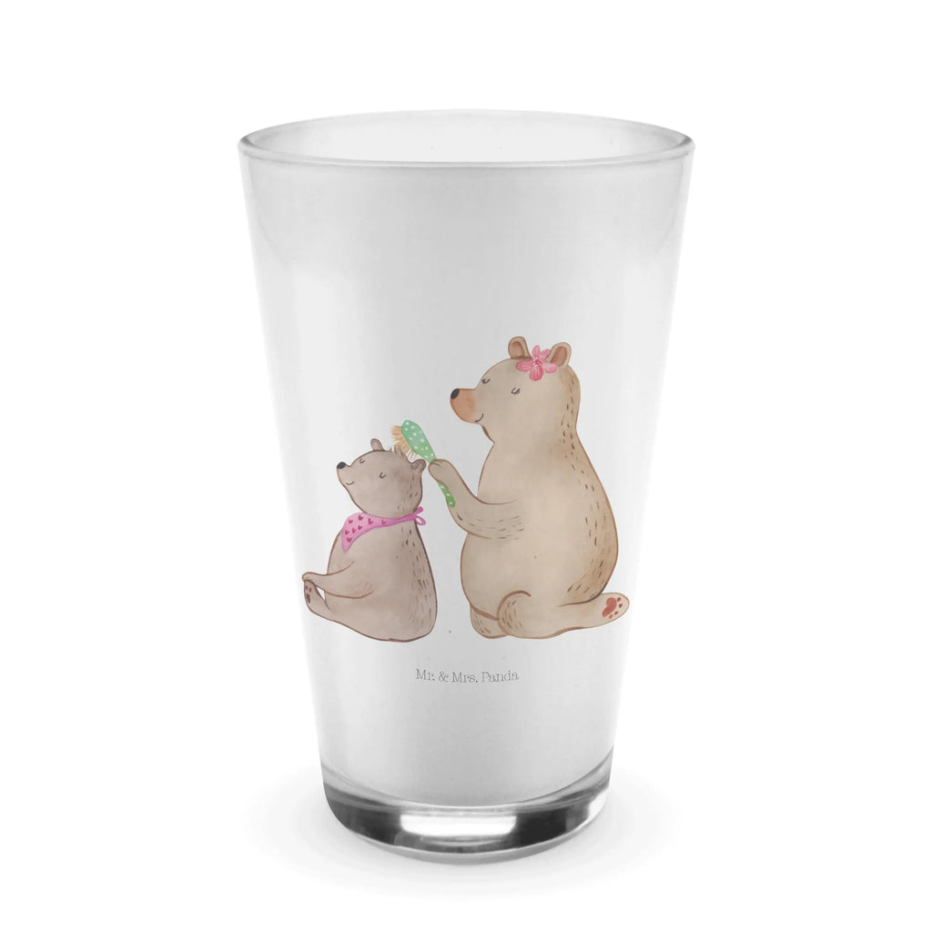 Glas Bär mit Kind Cappuccino Glas, Glas, Cappuccino Tasse, Latte Macchiato, Familie, Vatertag, Muttertag, Bruder, Schwester, Mama, Papa, Oma, Opa, Geschenk, Mutti, Mutter