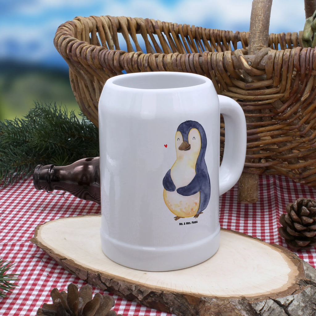 Bierkrug Pinguin Diät Bierkrug, Bierkrüge, Bierkrug Steingut, Steinkrüge, 0, 5 l, 500ml, Krug, Pinguin, Pinguine, Diät, Abnehmen, Abspecken, Gewicht, Motivation, Selbstliebe, Körperliebe, Selbstrespekt