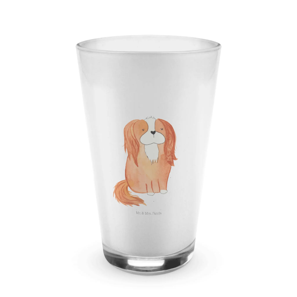 Glas Cavalier King Charles Spaniel Cappuccino Glas, Glas, Cappuccino Tasse, Latte Macchiato, Hund, Hundemotiv, Haustier, Hunderasse, Tierliebhaber, Hundebesitzer, Sprüche, Cavalier King Charles Spaniel, Cockerspaniel, Spaniel, Spruch, schönster Hund