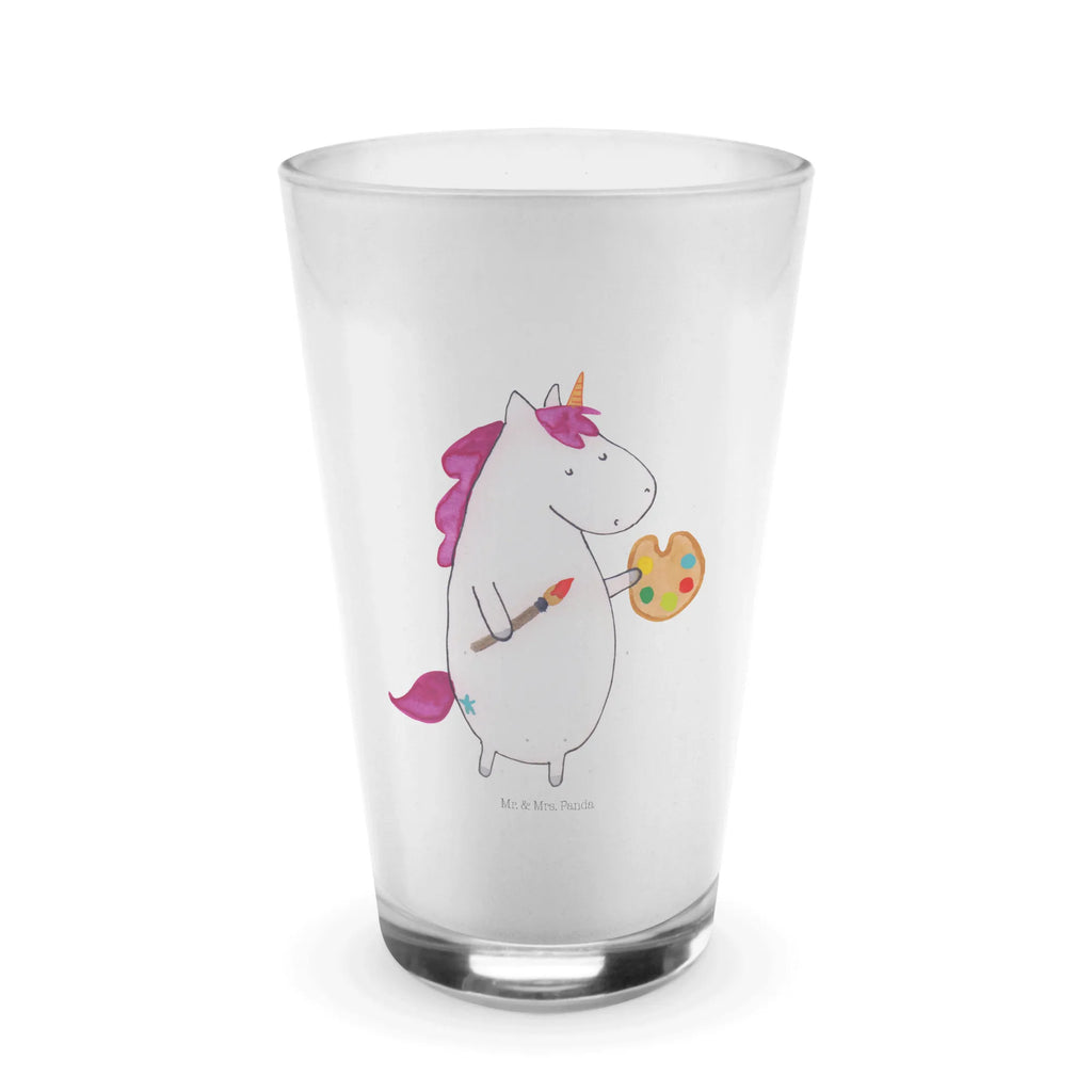 Glas Einhorn Künstler Cappuccino Glas, Glas, Cappuccino Tasse, Latte Macchiato, Einhorn, Einhörner, Einhorn Deko, Pegasus, Unicorn, Englisch, Künstler, Artist, Malen, Zeichnen, Welt, Farbe, Stift, Pinsel, Geschenk, Maler