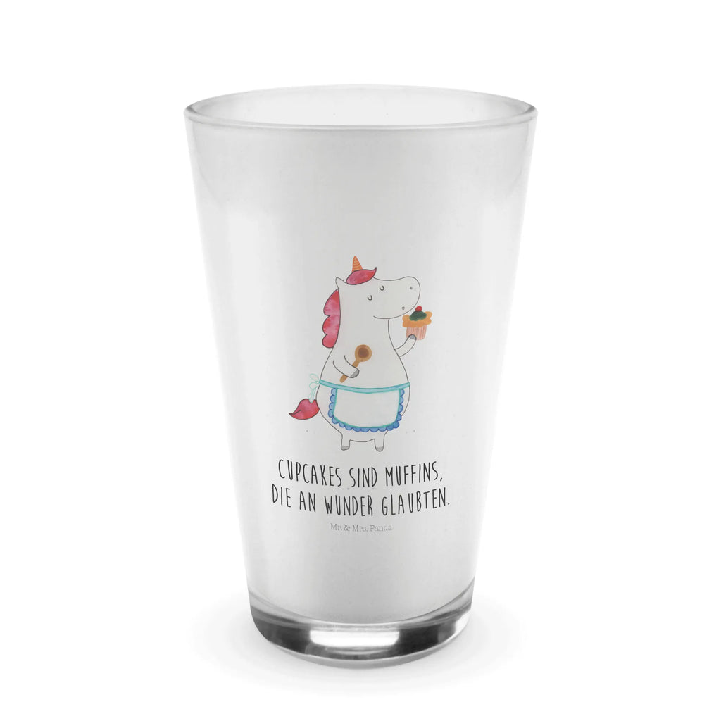 Glas Einhorn Küchenfee Cappuccino Glas, Glas, Cappuccino Tasse, Latte Macchiato, Einhorn, Einhörner, Einhorn Deko, Unicorn, backen, Muffin, Motivation, Träumer, träumen, Bäckerin, Hobbykoch, Koch, Torte, Kuchen