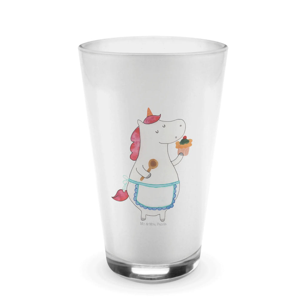 Glas Einhorn Küchenfee Cappuccino Glas, Glas, Cappuccino Tasse, Latte Macchiato, Einhorn, Einhörner, Einhorn Deko, Unicorn, backen, Muffin, Motivation, Träumer, träumen, Bäckerin, Hobbykoch, Koch, Torte, Kuchen