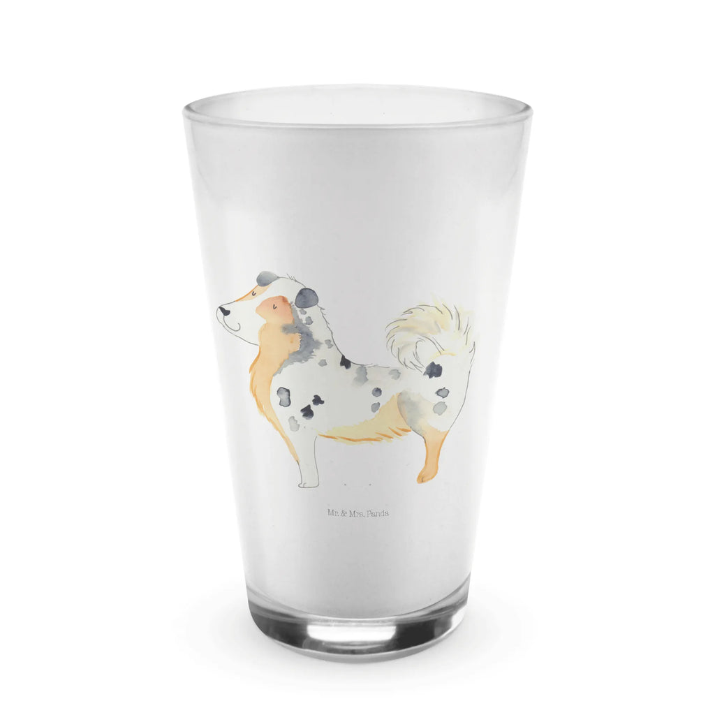 Glas Australien Shepherd Cappuccino Glas, Glas, Cappuccino Tasse, Latte Macchiato, Hund, Hundemotiv, Haustier, Hunderasse, Tierliebhaber, Hundebesitzer, Sprüche, Australien Shepherd, Shepherd, Hundeliebe, Familienhund, Spruch