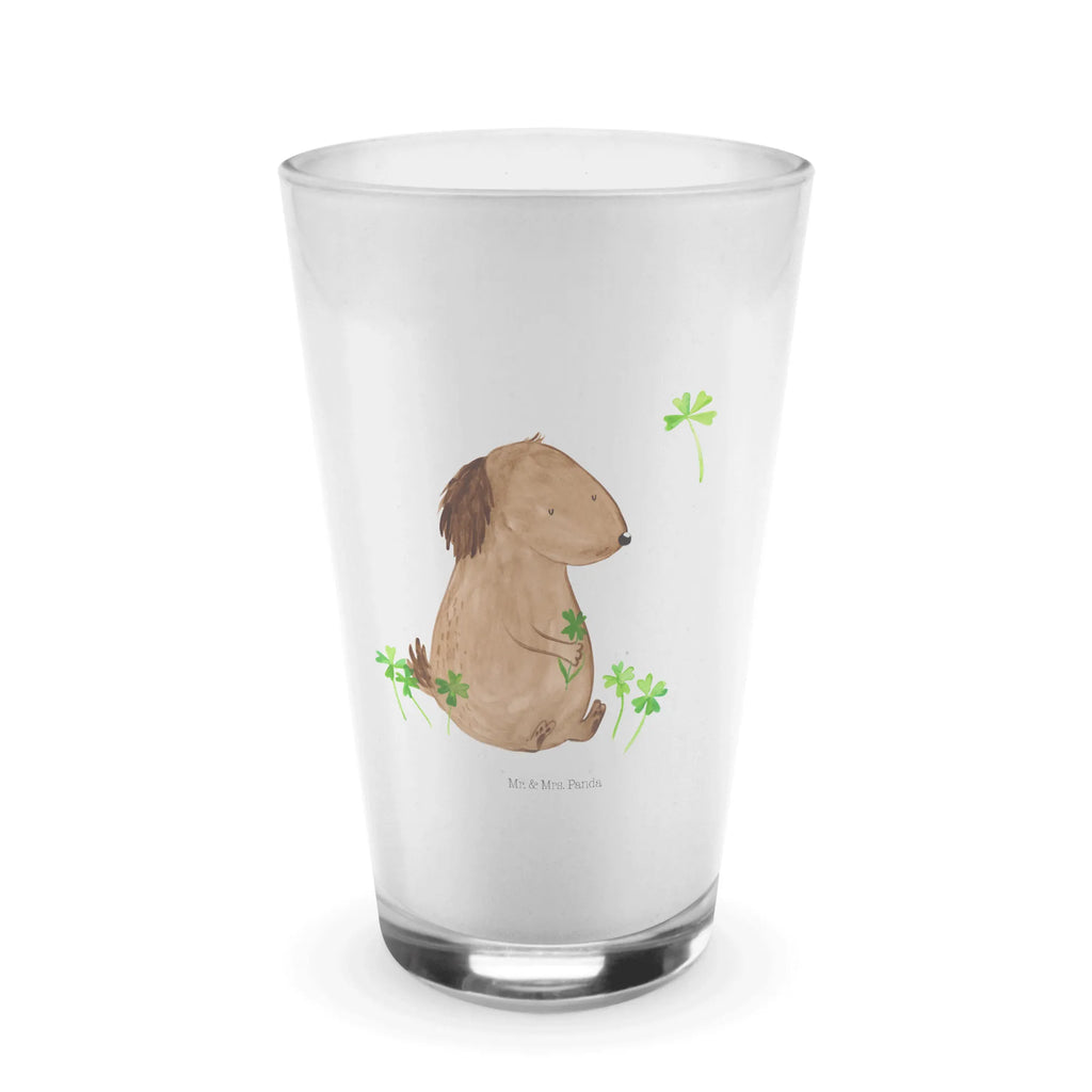 Glas Hund Kleeblatt Cappuccino Glas, Glas, Cappuccino Tasse, Latte Macchiato, Hund, Hundemotiv, Haustier, Hunderasse, Tierliebhaber, Hundebesitzer, Sprüche, Kleeblatt, Glück, Tagträume, Motivation, Neuanfang, Geschenk, Glücksbringer, Selbstliebe, Achtsamkeit