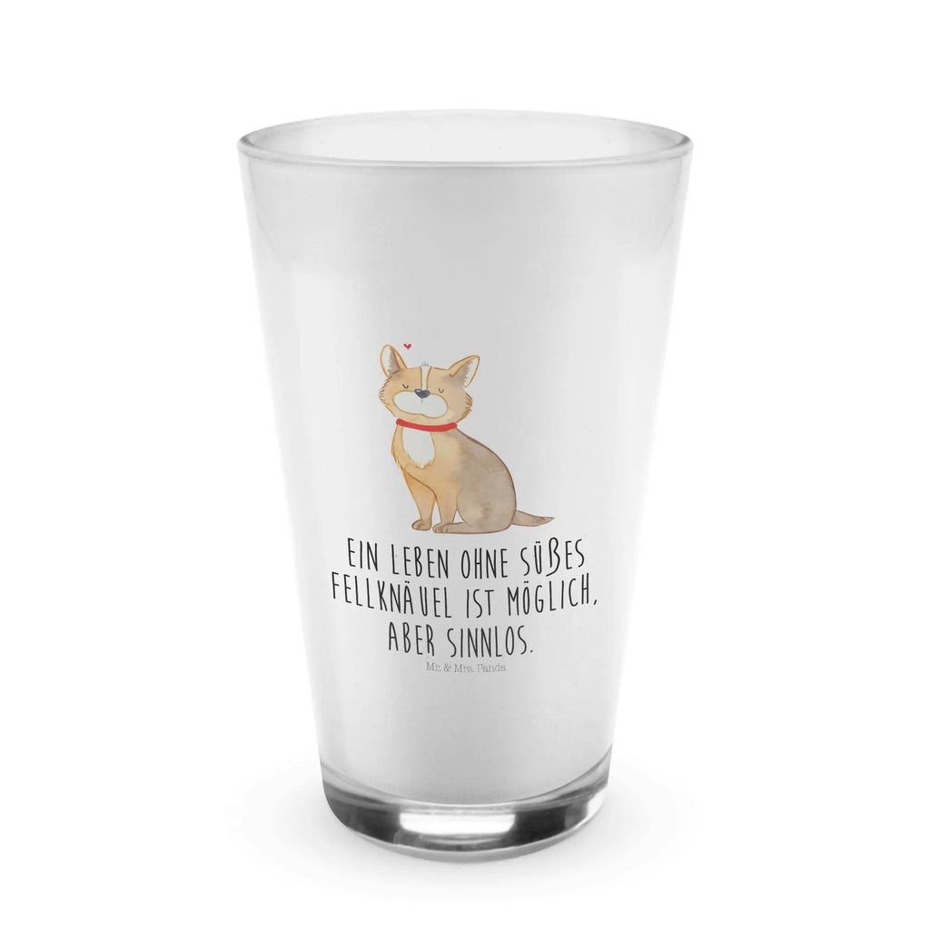 Glas Hundeglück Cappuccino Glas, Glas, Cappuccino Tasse, Latte Macchiato, Hund, Hundemotiv, Haustier, Hunderasse, Tierliebhaber, Hundebesitzer, Sprüche, Corgie, Hundeliebe, Spruch, Hundemama, Liebe