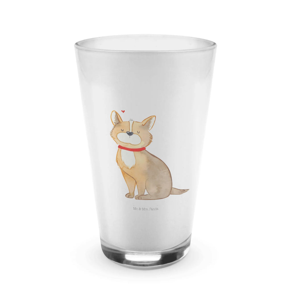 Glas Hundeglück Cappuccino Glas, Glas, Cappuccino Tasse, Latte Macchiato, Hund, Hundemotiv, Haustier, Hunderasse, Tierliebhaber, Hundebesitzer, Sprüche, Corgie, Hundeliebe, Spruch, Hundemama, Liebe