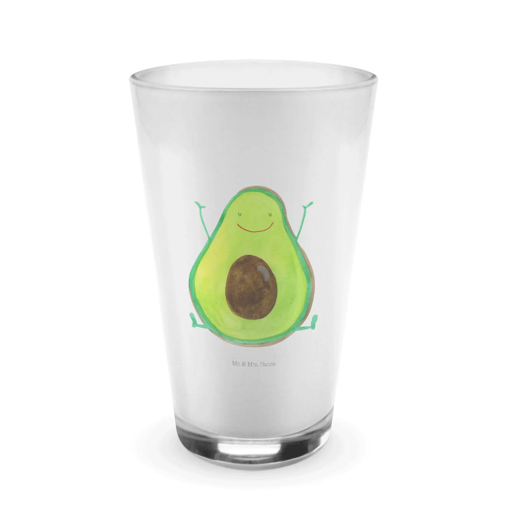 Glas Avocado Happy Cappuccino Glas, Glas, Cappuccino Tasse, Latte Macchiato, Avocado, Veggie, Vegan, Gesund, Chaos