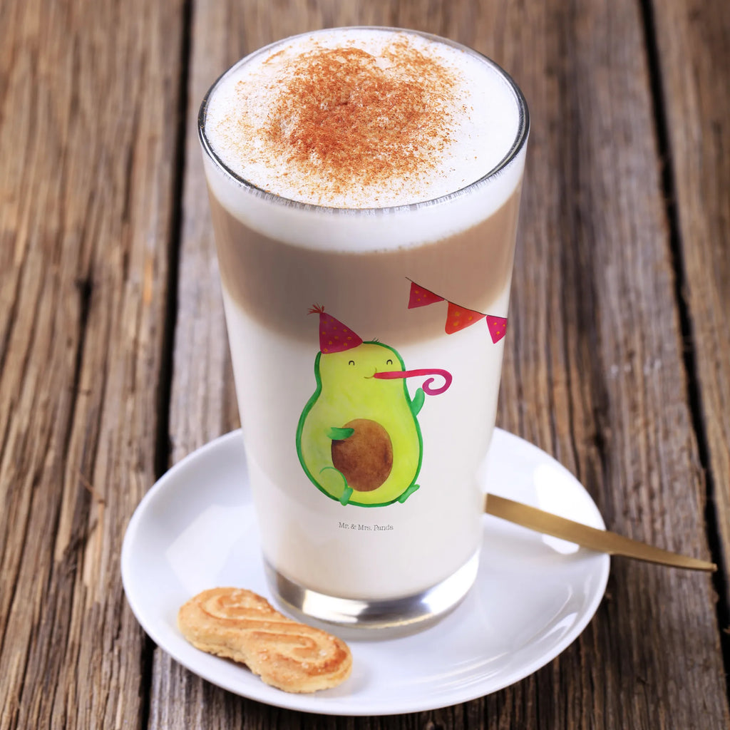 Glas Avocado Party Time Cappuccino Glas, Glas, Cappuccino Tasse, Latte Macchiato, Avocado, Veggie, Vegan, Gesund