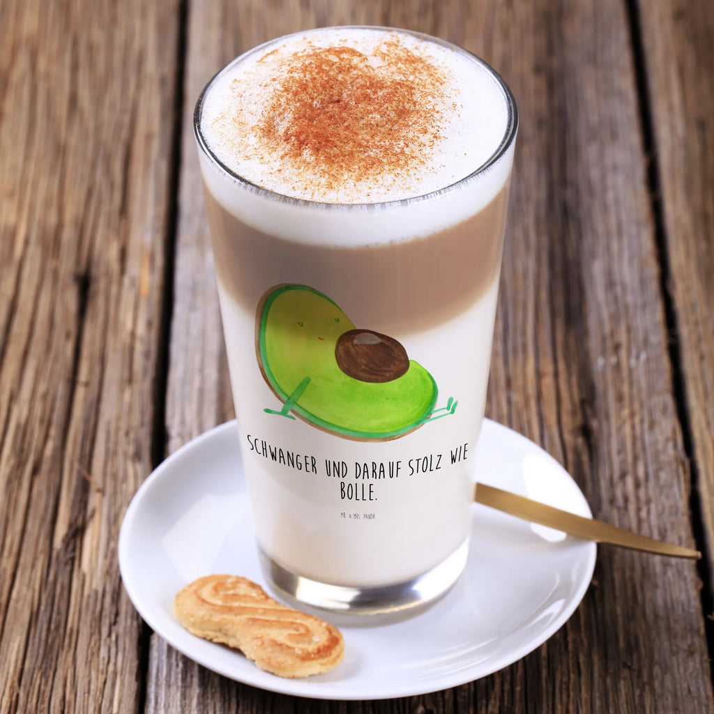 Glas Avocado Schwangerschaft Cappuccino Glas, Glas, Cappuccino Tasse, Latte Macchiato, Avocado, Veggie, Vegan, Gesund, schwanger, Schwangerschaft, Babyparty, Babyshower