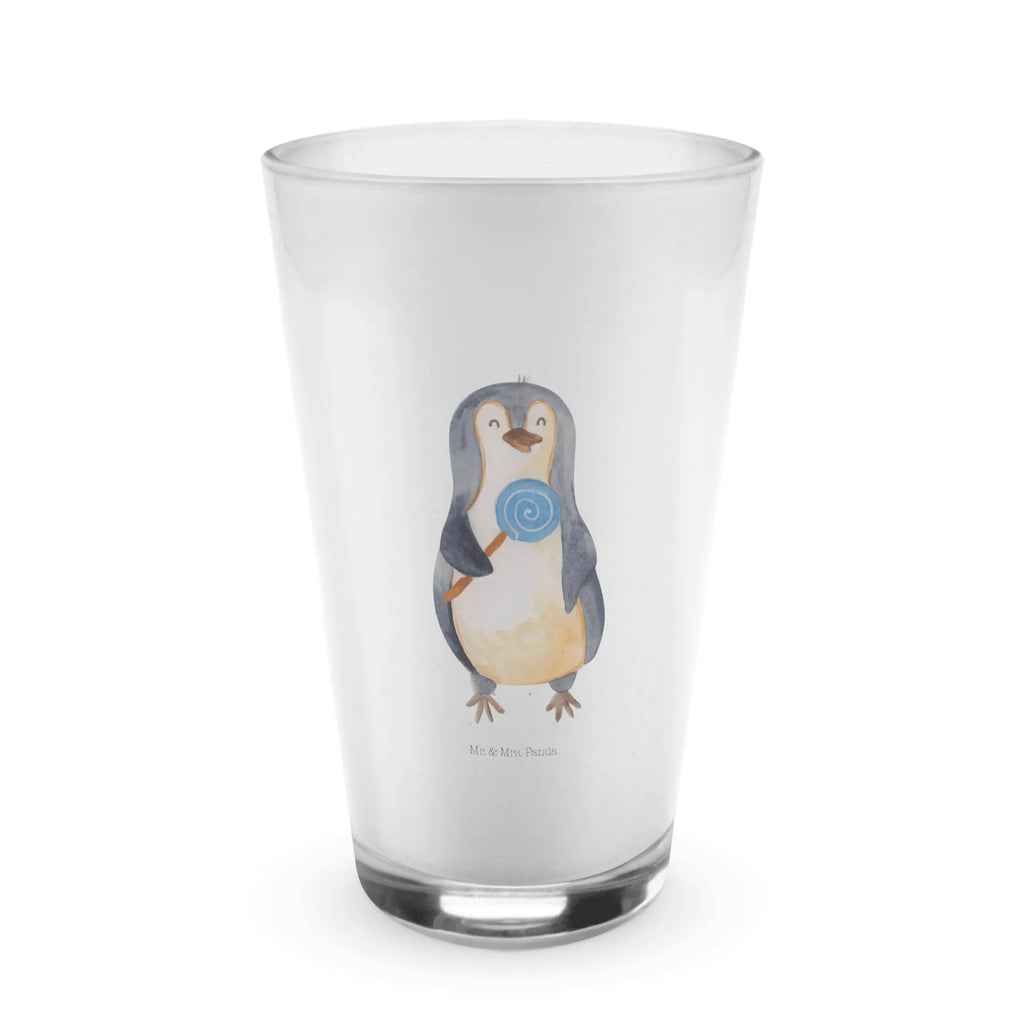 Glas Pinguin Lolli Cappuccino Glas, Glas, Cappuccino Tasse, Latte Macchiato, Pinguin, Pinguine, Lolli, Süßigkeiten, Blödsinn, Spruch, Rebell, Gauner, Ganove, Rabauke