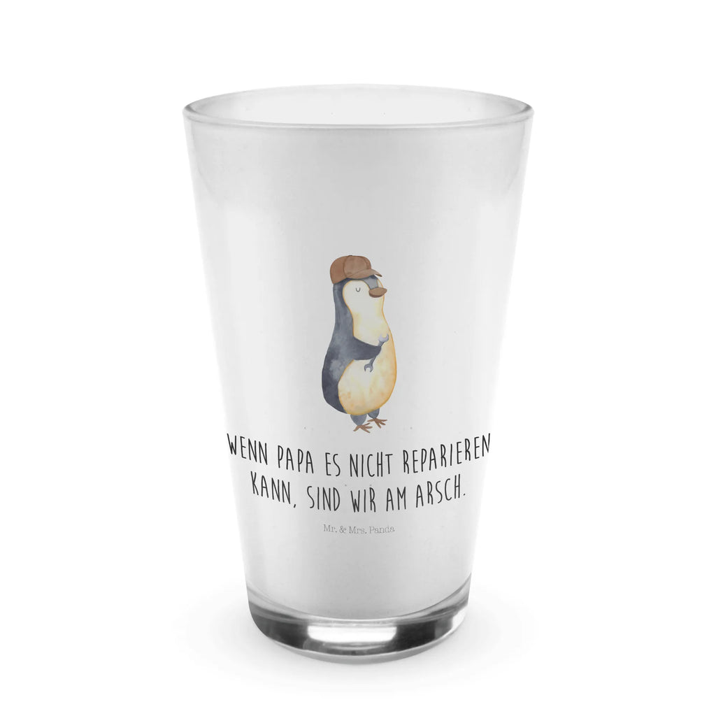 Glas Wenn Papa es nicht reparieren kann, sind wir am Arsch Cappuccino Glas, Glas, Cappuccino Tasse, Latte Macchiato, Familie, Vatertag, Muttertag, Bruder, Schwester, Mama, Papa, Oma, Opa, Vater, Geschenk Papa, Bester Papa der Welt