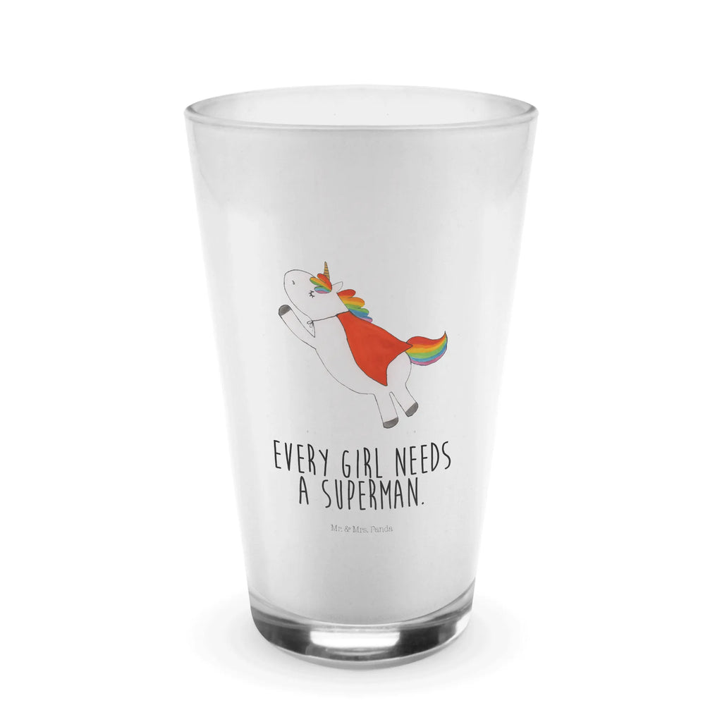 Glas Einhorn Super Cappuccino Glas, Glas, Cappuccino Tasse, Latte Macchiato, Einhorn, Einhörner, Einhorn Deko, Pegasus, Unicorn, Traummann, Superheld, Held, Freundin, Geschenk, Girl, Mädchen