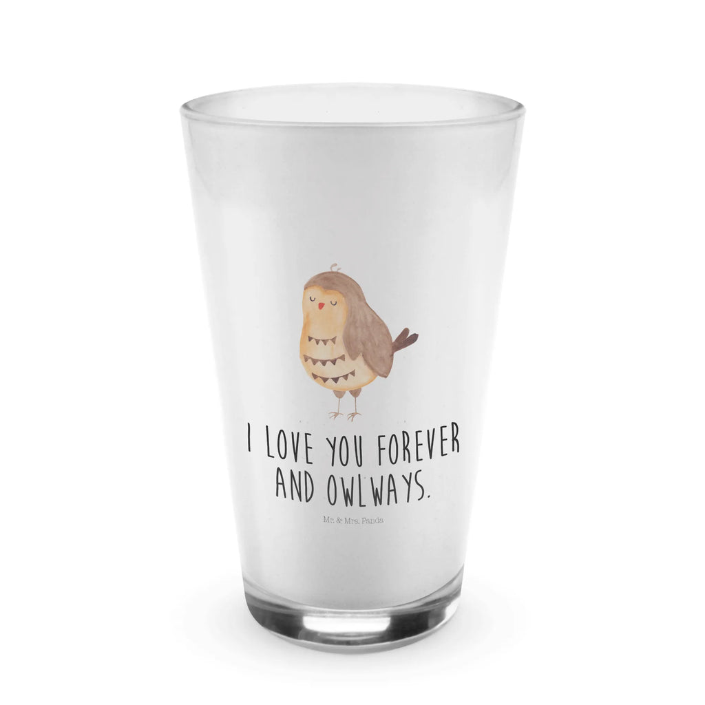 Glas Eule Zufrieden Cappuccino Glas, Glas, Cappuccino Tasse, Latte Macchiato, Eule, Eule Spruch, Eule deko, Owl, Liebe Spruch, Romantisch, Wortspiel lustig, Spruch schön, Geschenk Hochzeitstag