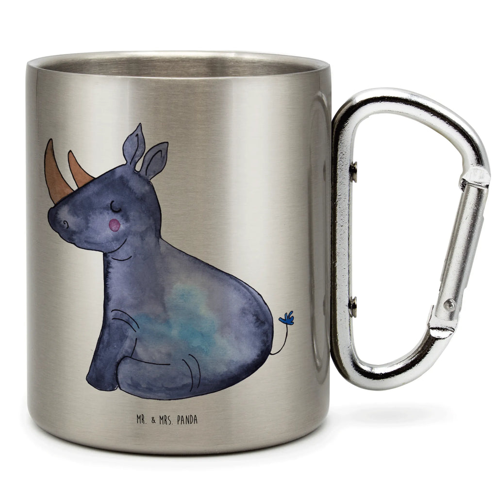 Edelstahlbecher Einhorn Nashorn Edelstahltasse, Karabiner, Edelstahlbecher, Outdoor, Camping, Tasse, Becher, Einhorn, Einhörner, Einhorn Deko, Pegasus, Unicorn, Regenbogen, witzig, lustig, Zoo, Glitzer, Einhornpower, Erwachsenwerden, Nashorn, Nashörner