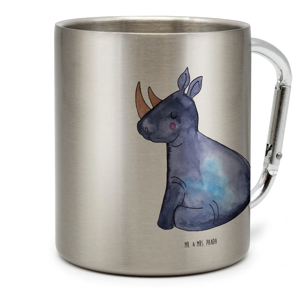 Edelstahlbecher Einhorn Nashorn Edelstahltasse, Karabiner, Edelstahlbecher, Outdoor, Camping, Tasse, Becher, Einhorn, Einhörner, Einhorn Deko, Pegasus, Unicorn, Regenbogen, witzig, lustig, Zoo, Glitzer, Einhornpower, Erwachsenwerden, Nashorn, Nashörner