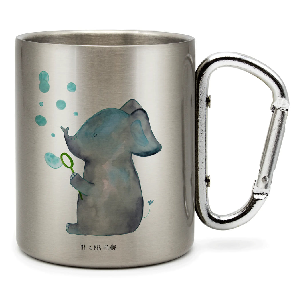 Edelstahlbecher Elefant Seifenblasen Edelstahltasse, Karabiner, Edelstahlbecher, Outdoor, Camping, Tasse, Becher, Tiermotive, Gute Laune, lustige Sprüche, Tiere, Elefant, Elefanten, Dickhäuter, Rüsseltier, Seifenblasen, Liebe, Heimat, Gefühl. Daheim, Liebesbeweis, Liebesspruch