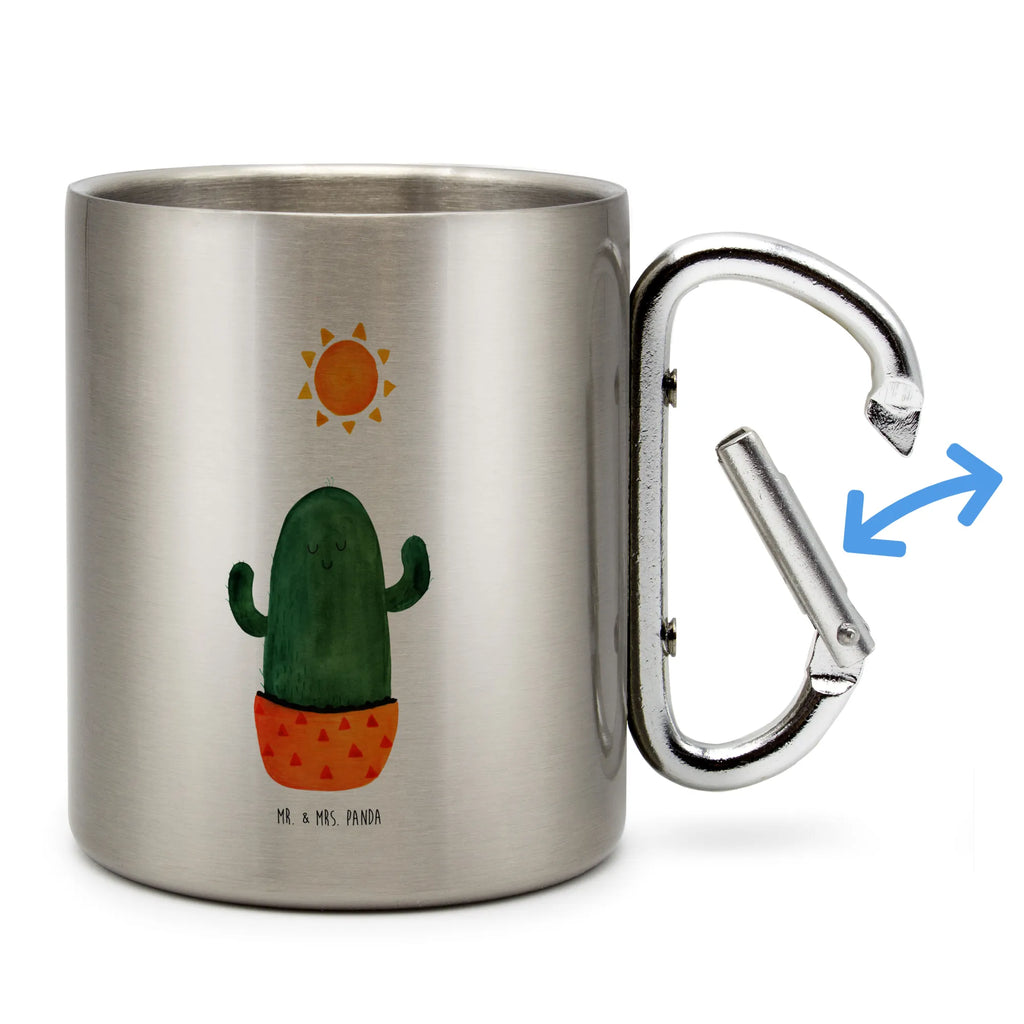 Edelstahlbecher Kaktus Sonnenanbeter Edelstahltasse, Karabiner, Edelstahlbecher, Outdoor, Camping, Tasse, Becher, Kaktus, Kakteen, Liebe Kaktusliebe, Sonne, Sonnenschein, Glück, glücklich, Motivation, Neustart, Trennung, Ehebruch, Scheidung, Freundin, Liebeskummer, Liebeskummer Geschenk, Geschenkidee