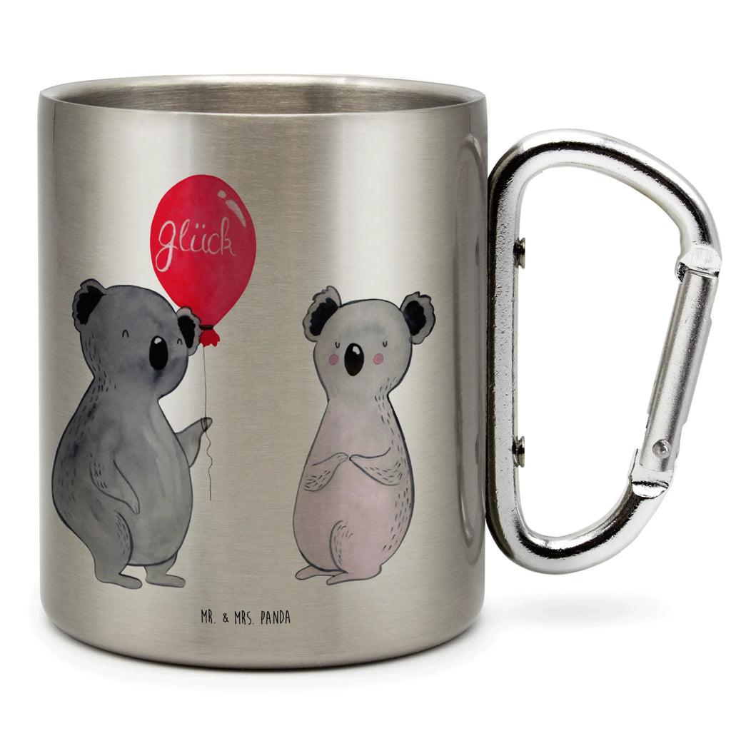 Edelstahlbecher Koala Luftballon Edelstahltasse, Karabiner, Edelstahlbecher, Outdoor, Camping, Tasse, Becher, Koala, Koalabär, Luftballon, Party, Geburtstag, Geschenk