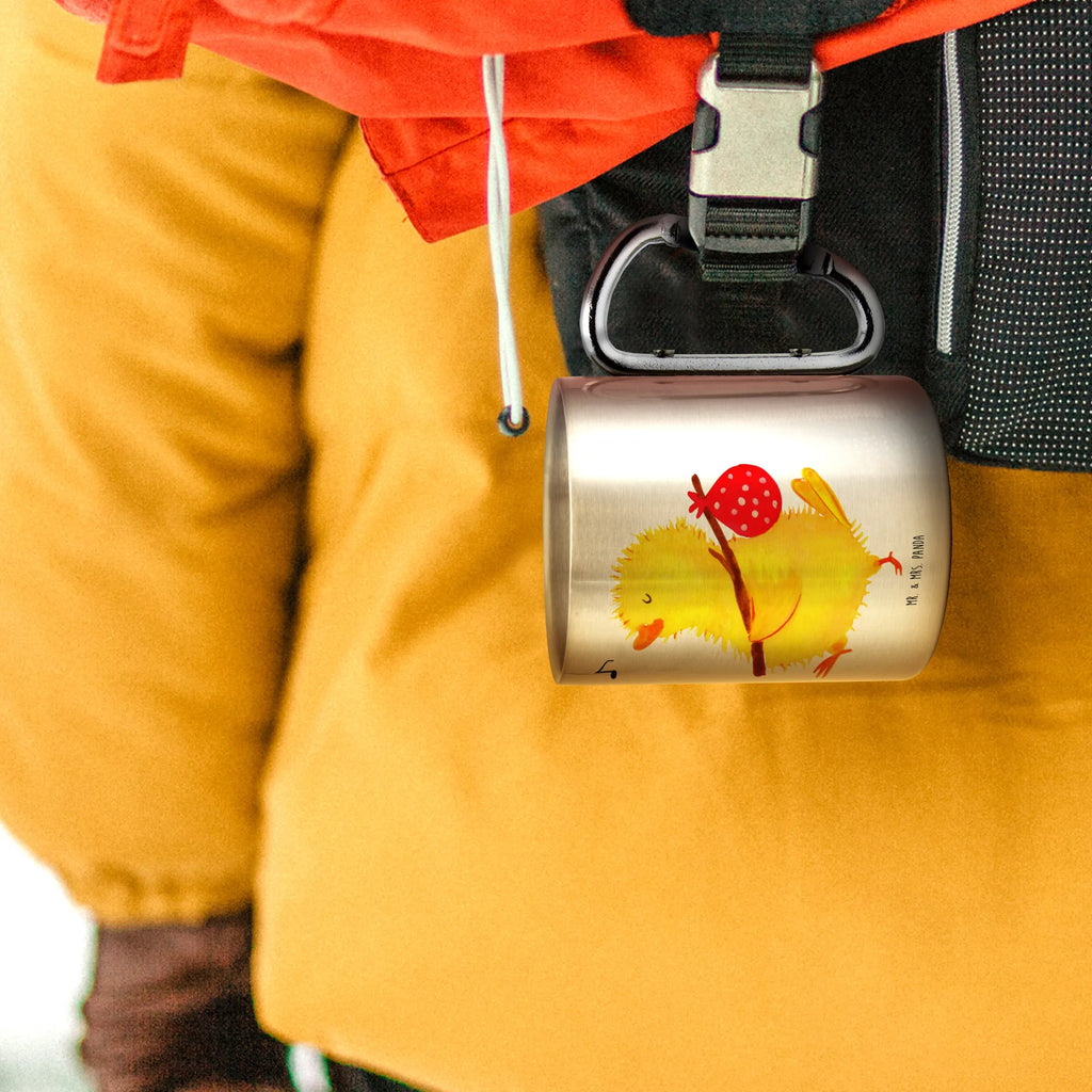 Edelstahlbecher Küken Wanderer Edelstahltasse, Karabiner, Edelstahlbecher, Outdoor, Camping, Tasse, Becher, Ostern, Osterhase, Ostergeschenke, Osternest, Osterdeko, Geschenke zu Ostern, Ostern Geschenk, Ostergeschenke Kinder, Ostern Kinder, Küken, Osterei, Ostereier, Ei, Frühlingsgefühle, Freude, Grüße, liebe Grüße, Frohe Ostern, Ostergrüße, Flausen, Wunder, Reisen, Weltenbummler, Zeit, Zeitmanagement, Backpacker