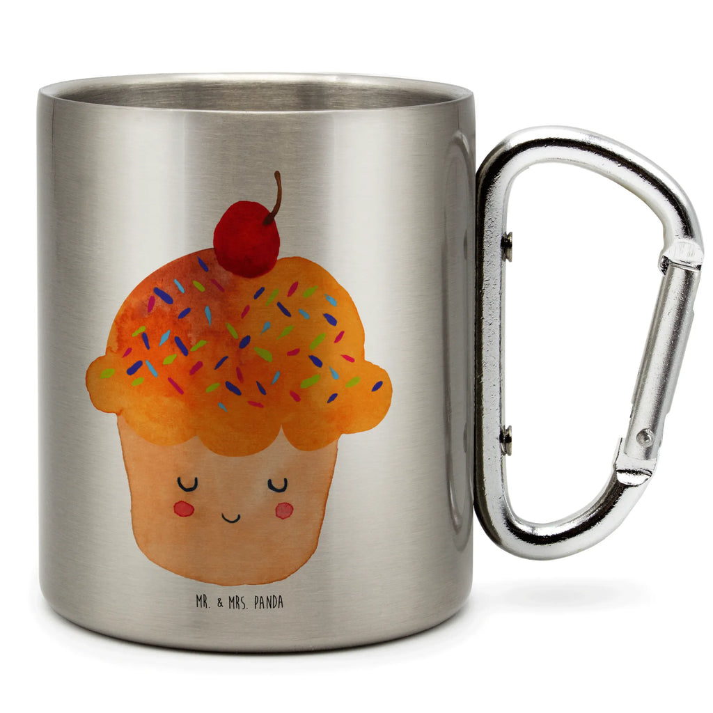 Edelstahlbecher Cupcake Edelstahltasse, Karabiner, Edelstahlbecher, Outdoor, Camping, Tasse, Becher, Tiermotive, Gute Laune, lustige Sprüche, Tiere, Cupcakes, Muffin, Wunder, Küche Deko, Küche Spruch, Backen Geschenk, Geschenk Koch, Motivation Sprüche