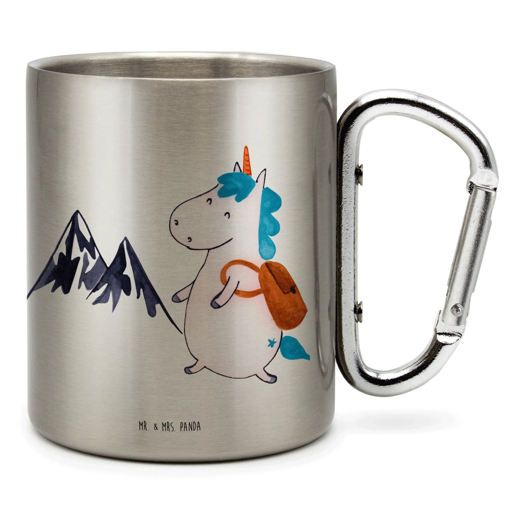 Edelstahlbecher Einhorn Bergsteiger Edelstahltasse, Karabiner, Edelstahlbecher, Outdoor, Camping, Tasse, Becher, Einhorn, Einhörner, Einhorn Deko, Unicorn, Bergsteiger, Abenteuer, Berge, Abenteurer, Weltenbummler, Weltreise, Reisen, Urlaub, Entdecker