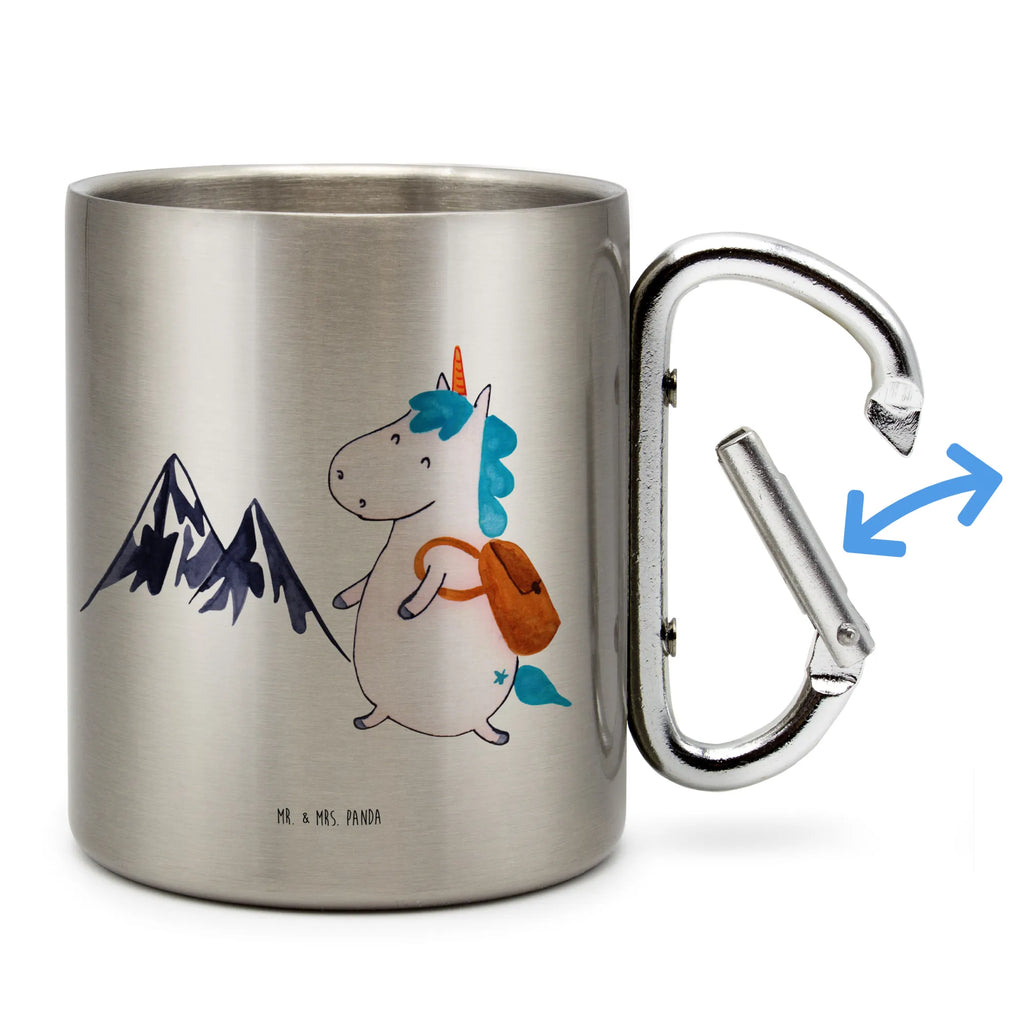 Edelstahlbecher Einhorn Bergsteiger Edelstahltasse, Karabiner, Edelstahlbecher, Outdoor, Camping, Tasse, Becher, Einhorn, Einhörner, Einhorn Deko, Unicorn, Bergsteiger, Abenteuer, Berge, Abenteurer, Weltenbummler, Weltreise, Reisen, Urlaub, Entdecker