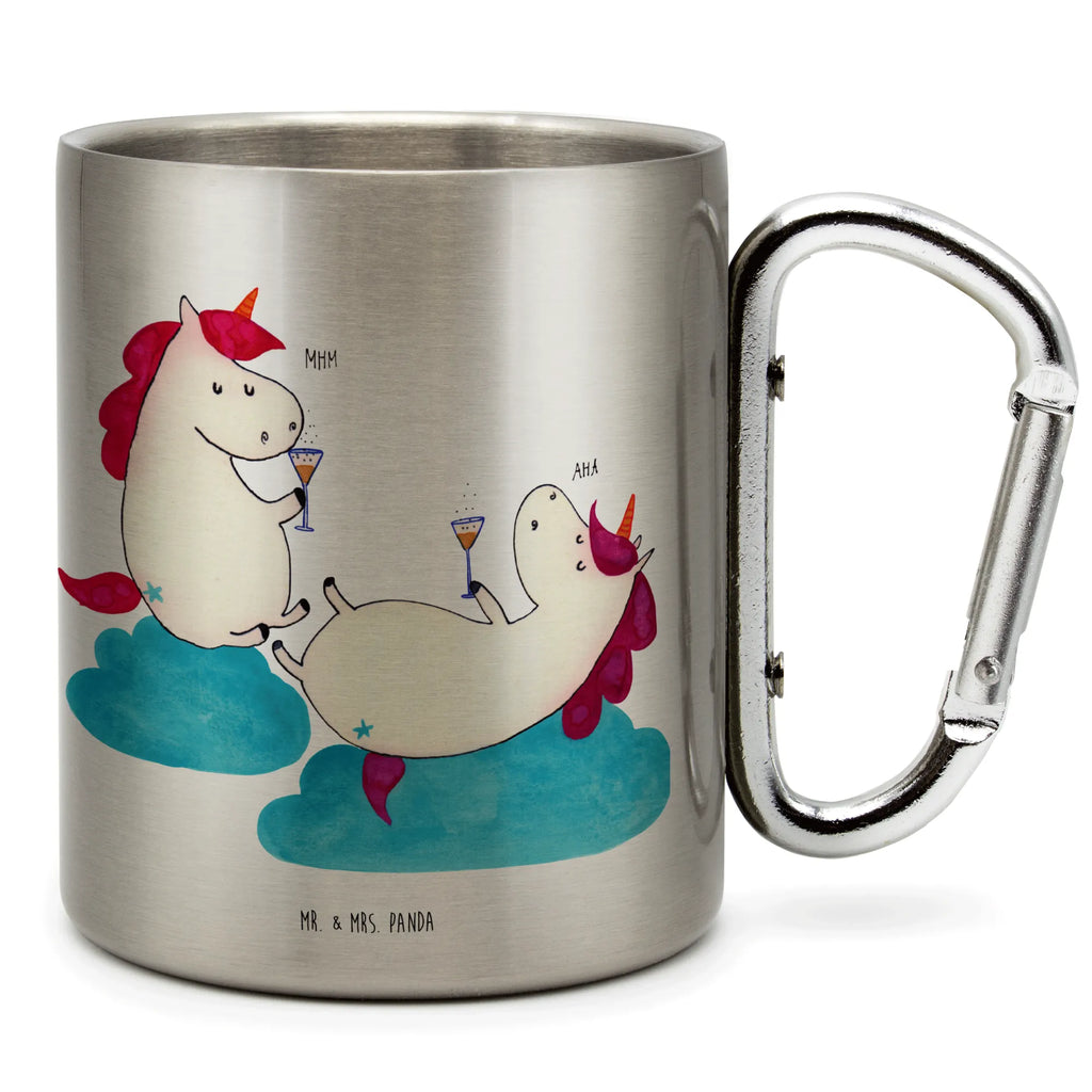 Edelstahlbecher Einhörner Sekt Edelstahltasse, Karabiner, Edelstahlbecher, Outdoor, Camping, Tasse, Becher, Einhorn, Einhörner, Einhorn Deko, Pegasus, Unicorn, Freundinnen, Freundin, BFF, Sekt, Mädelsabend, Spaß, Party, Korken, Anstoßen, Beste