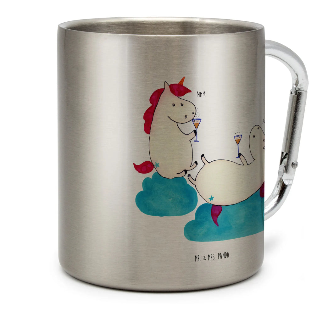 Edelstahlbecher Einhörner Sekt Edelstahltasse, Karabiner, Edelstahlbecher, Outdoor, Camping, Tasse, Becher, Einhorn, Einhörner, Einhorn Deko, Pegasus, Unicorn, Freundinnen, Freundin, BFF, Sekt, Mädelsabend, Spaß, Party, Korken, Anstoßen, Beste