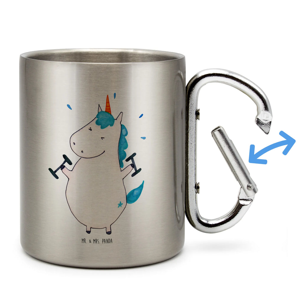 Edelstahlbecher Einhorn Fitness Edelstahltasse, Karabiner, Edelstahlbecher, Outdoor, Camping, Tasse, Becher, Einhorn, Einhörner, Einhorn Deko, Unicorn, Gym, Fitness, Fitnessstudio, Diät, Abnehmen, Sport, Pumpen, Geräte, Sixpack