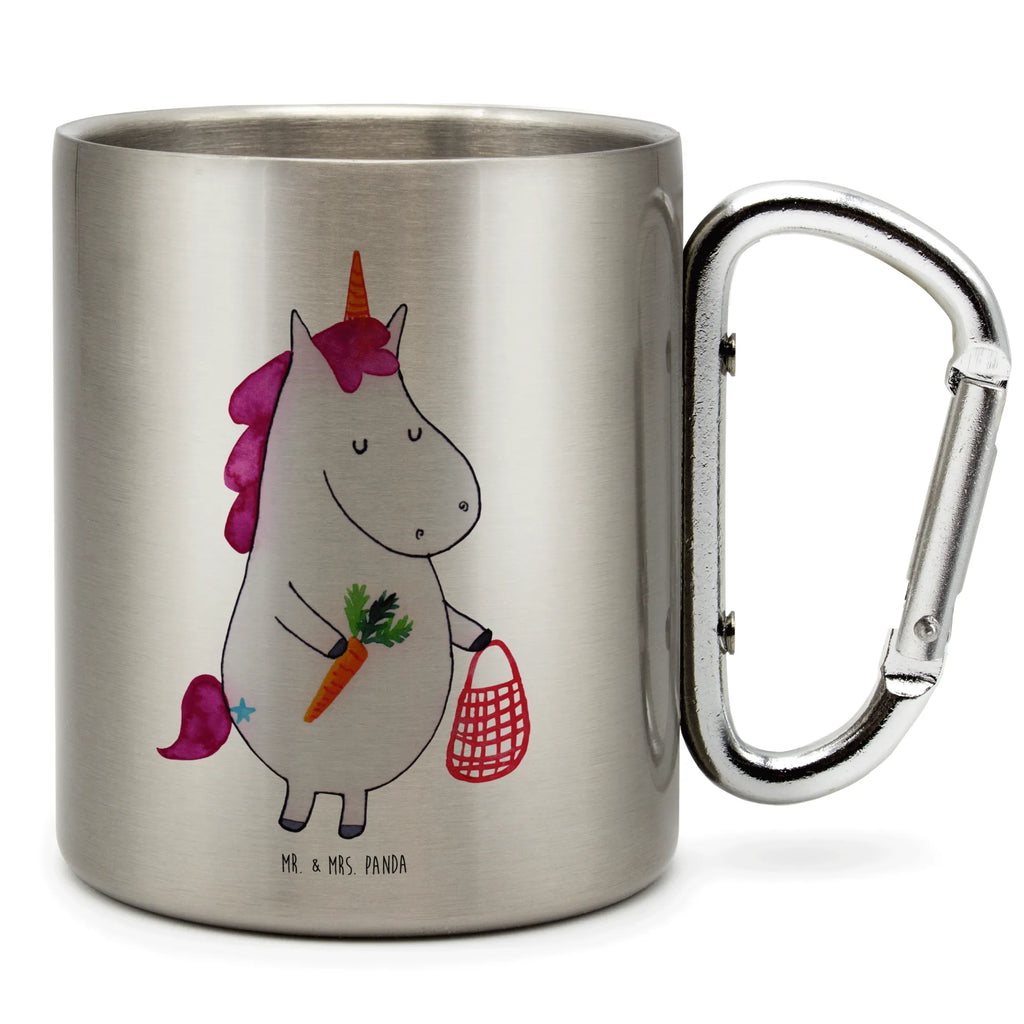 Edelstahlbecher Einhorn Gemüse Edelstahltasse, Karabiner, Edelstahlbecher, Outdoor, Camping, Tasse, Becher, Einhorn, Einhörner, Einhorn Deko, Pegasus, Unicorn, Biomarkt, Gemüse, Wochenmarkt