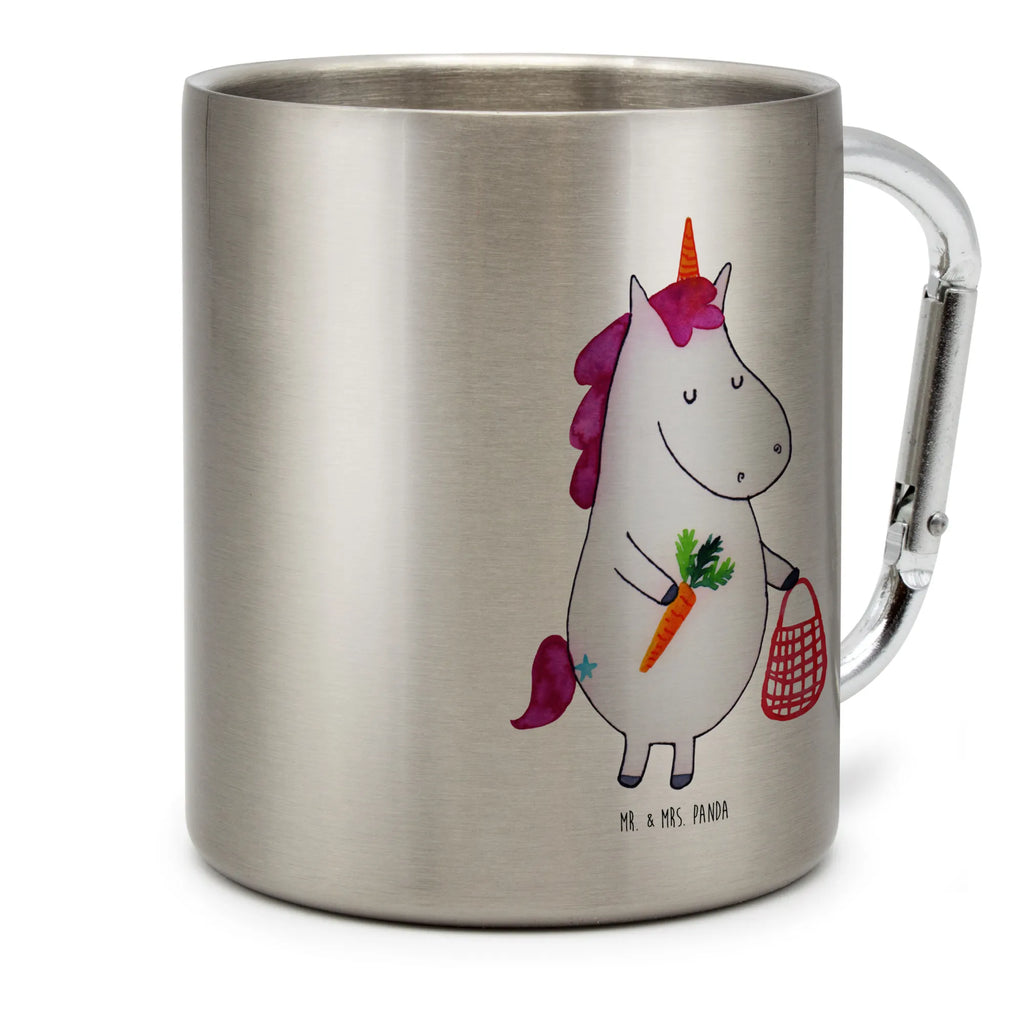 Edelstahlbecher Einhorn Gemüse Edelstahltasse, Karabiner, Edelstahlbecher, Outdoor, Camping, Tasse, Becher, Einhorn, Einhörner, Einhorn Deko, Pegasus, Unicorn, Biomarkt, Gemüse, Wochenmarkt