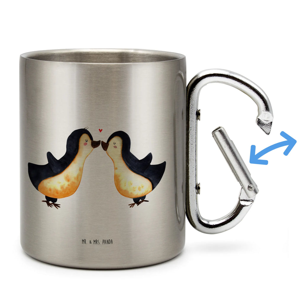 Edelstahlbecher Pinguin Liebe Edelstahltasse, Karabiner, Edelstahlbecher, Outdoor, Camping, Tasse, Becher, Liebe, Partner, Freund, Freundin, Ehemann, Ehefrau, Heiraten, Verlobung, Heiratsantrag, Liebesgeschenk, Jahrestag, Hocheitstag, Pinguin, Pinguine, Pinguin Paar, Pinguinpaar, Pinguin Liebe, Paar, Pärchen. Liebespaar, Liebesbeweis, Liebesspruch, Hochzeitstag, Geschenk Freund, Geschenk Freundin, Verlobte, Verlobter, Love, Geschenk Hochzeitstag, Geschenkidee, Hochzeit, Gastgeschenk