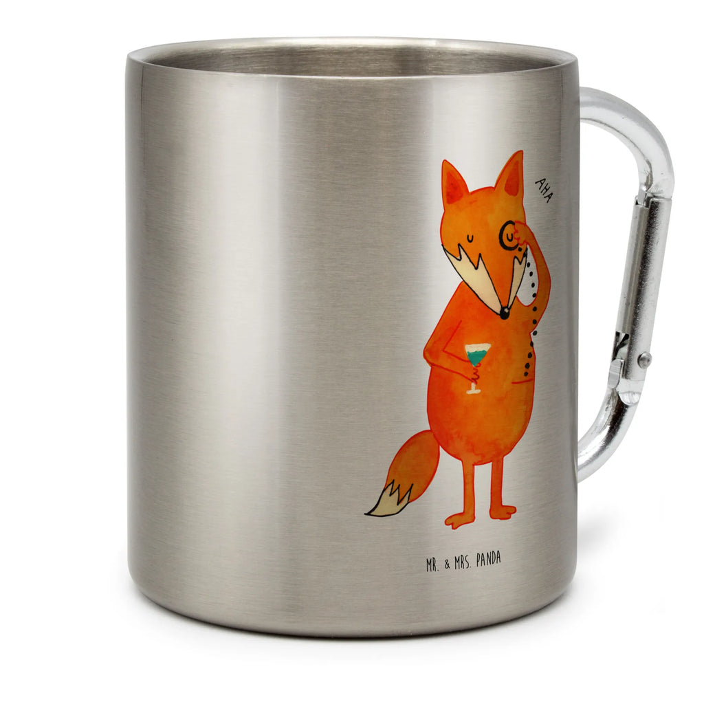 Edelstahlbecher Fuchs Lord Edelstahltasse, Karabiner, Edelstahlbecher, Outdoor, Camping, Tasse, Becher, Fuchs, Füchse, tröstende Worte, Spruch lustig, Liebeskummer Geschenk, Motivation Spruch, Problemlösung