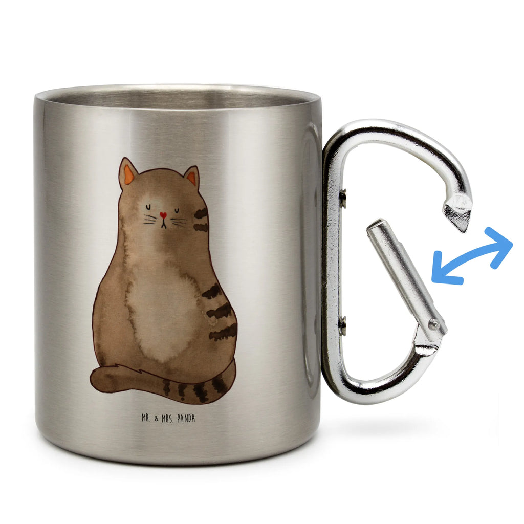 Edelstahlbecher Katze sitzend Edelstahltasse, Karabiner, Edelstahlbecher, Outdoor, Camping, Tasse, Becher, Katze, Katzenmotiv, Katzenfan, Katzendeko, Katzenfreund, Katzenliebhaber, Katzenprodukte, Katzenartikel, Katzenaccessoires, Katzensouvenirs, Katzenliebhaberprodukte, Katzenmotive, Katzen, Kater, Mietze, Cat, Cats, Katzenhalter, Katzenbesitzerin, Haustier, Katzenliebe, Lebensinhalt, Liebe, Mittelpunkt, Familie