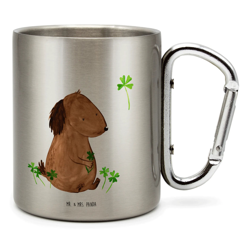 Edelstahlbecher Hund Kleeblatt Edelstahltasse, Karabiner, Edelstahlbecher, Outdoor, Camping, Tasse, Becher, Hund, Hundemotiv, Haustier, Hunderasse, Tierliebhaber, Hundebesitzer, Sprüche, Kleeblatt, Glück, Tagträume, Motivation, Neuanfang, Geschenk, Glücksbringer, Selbstliebe, Achtsamkeit