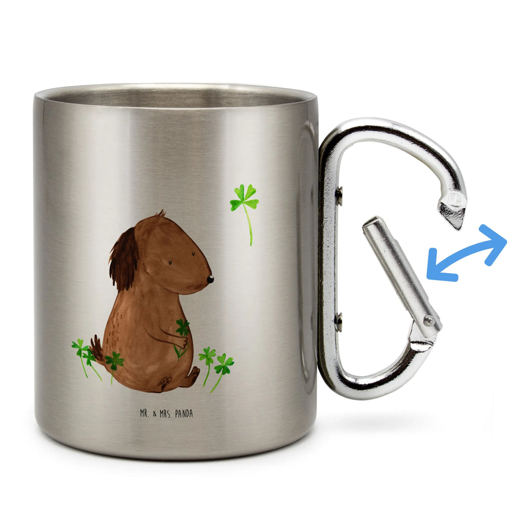 Edelstahlbecher Hund Kleeblatt Edelstahltasse, Karabiner, Edelstahlbecher, Outdoor, Camping, Tasse, Becher, Hund, Hundemotiv, Haustier, Hunderasse, Tierliebhaber, Hundebesitzer, Sprüche, Kleeblatt, Glück, Tagträume, Motivation, Neuanfang, Geschenk, Glücksbringer, Selbstliebe, Achtsamkeit