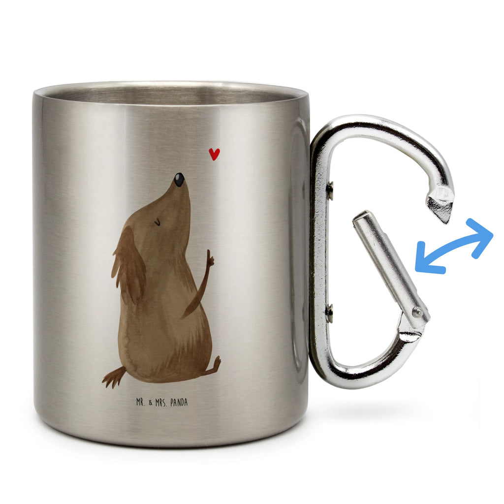 Edelstahlbecher Hund Liebe Edelstahltasse, Karabiner, Edelstahlbecher, Outdoor, Camping, Tasse, Becher, Hund, Hundemotiv, Haustier, Hunderasse, Tierliebhaber, Hundebesitzer, Sprüche, Liebe, Hundeglück, Hundeliebe, Hunde, Frauchen