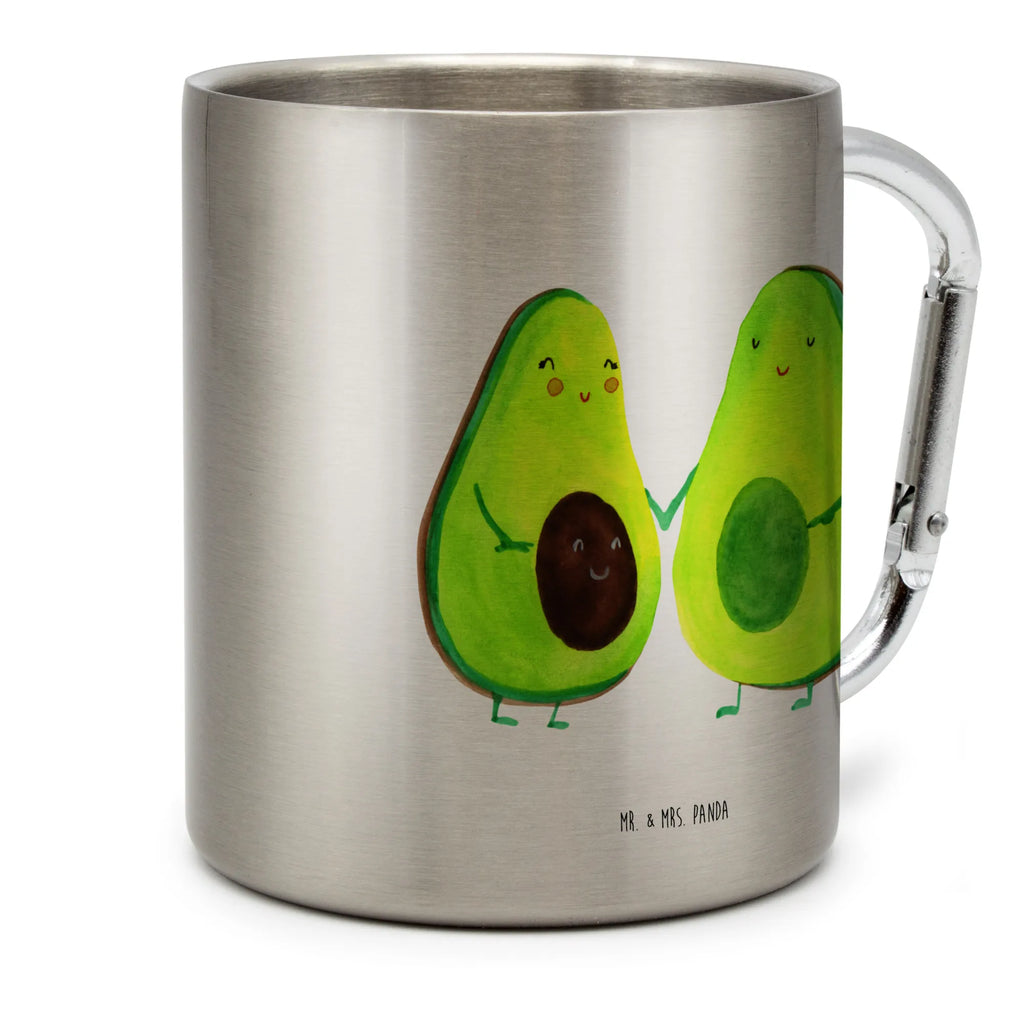 Edelstahlbecher Avocado Pärchen Edelstahltasse, Karabiner, Edelstahlbecher, Outdoor, Camping, Tasse, Becher, Avocado, Veggie, Vegan, Gesund, Avocuddle, Liebe, Schwangerschaft, Familie, Babyshower, Babyparty, Hochzeit, Kinder, Avocados, Geburt