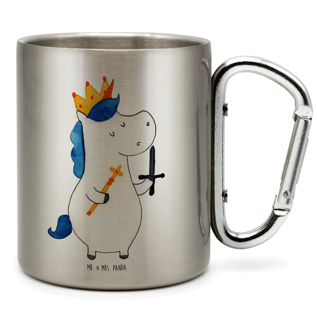 Edelstahlbecher Einhorn König mit Schwert Edelstahltasse, Karabiner, Edelstahlbecher, Outdoor, Camping, Tasse, Becher, Einhorn, Einhörner, Einhorn Deko, Pegasus, Unicorn, König, Ritter, Mittelalter