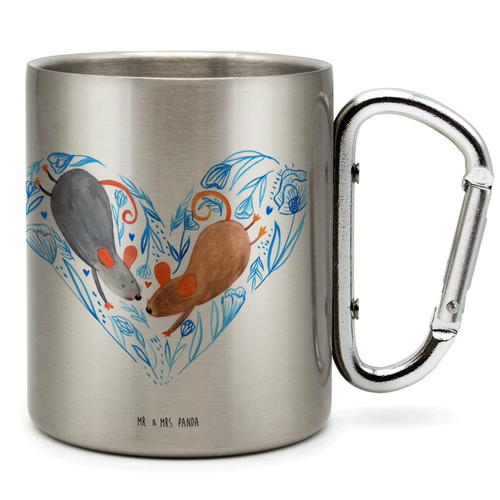 Edelstahlbecher Mäuse Herz Edelstahltasse, Karabiner, Edelstahlbecher, Outdoor, Camping, Tasse, Becher, Liebe, Partner, Freund, Freundin, Ehemann, Ehefrau, Heiraten, Verlobung, Heiratsantrag, Liebesgeschenk, Jahrestag, Hocheitstag, Maus, Mäuse, Liebesbotschaft, Liebesbeweis, Hochzeit, Lieblingsmensch, Gemeinsamkeit, Love, Geschenk für zwei