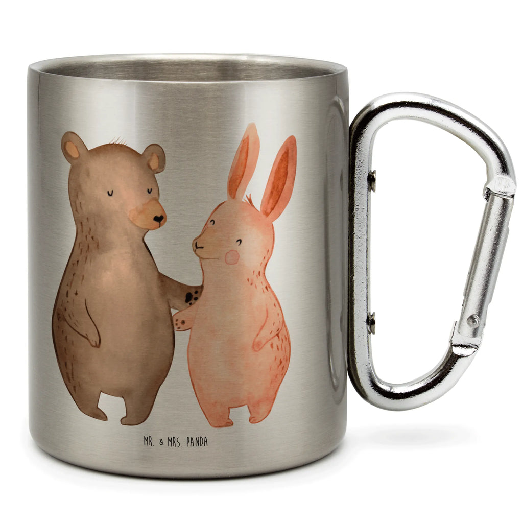 Edelstahlbecher Bär Hase Umarmen Edelstahltasse, Karabiner, Edelstahlbecher, Outdoor, Camping, Tasse, Becher, Liebe, Partner, Freund, Freundin, Ehemann, Ehefrau, Heiraten, Verlobung, Heiratsantrag, Liebesgeschenk, Jahrestag, Hocheitstag, Freunde, bester Freund, Hase, Bär, Bärchen, best friends