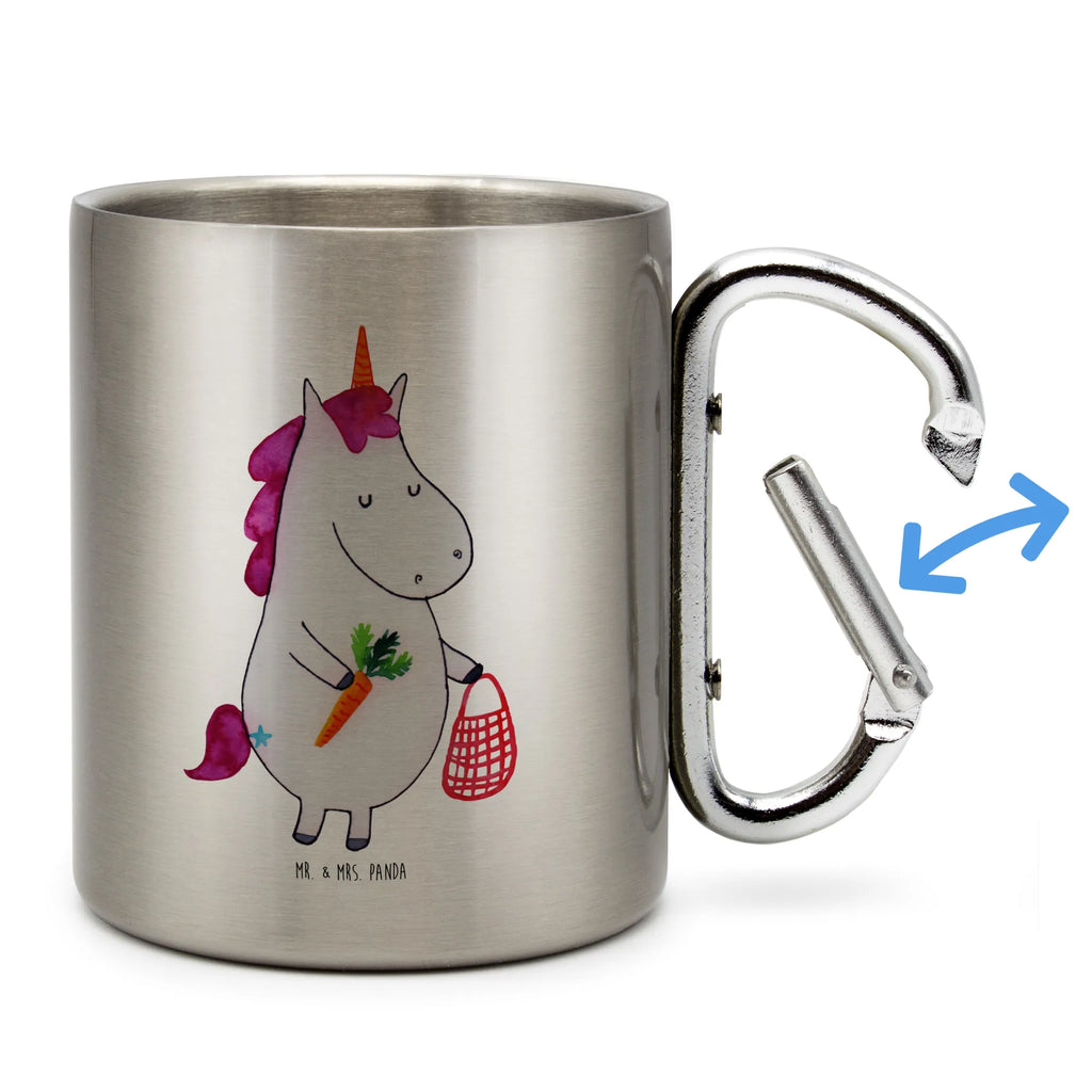 Edelstahlbecher Einhorn Vegan Edelstahltasse, Karabiner, Edelstahlbecher, Outdoor, Camping, Tasse, Becher, Einhorn, Einhörner, Einhorn Deko, Pegasus, Unicorn, vegan, Gesund leben, Vegetariar, Rohkost, Gesund essen, Veganismus, Veganer