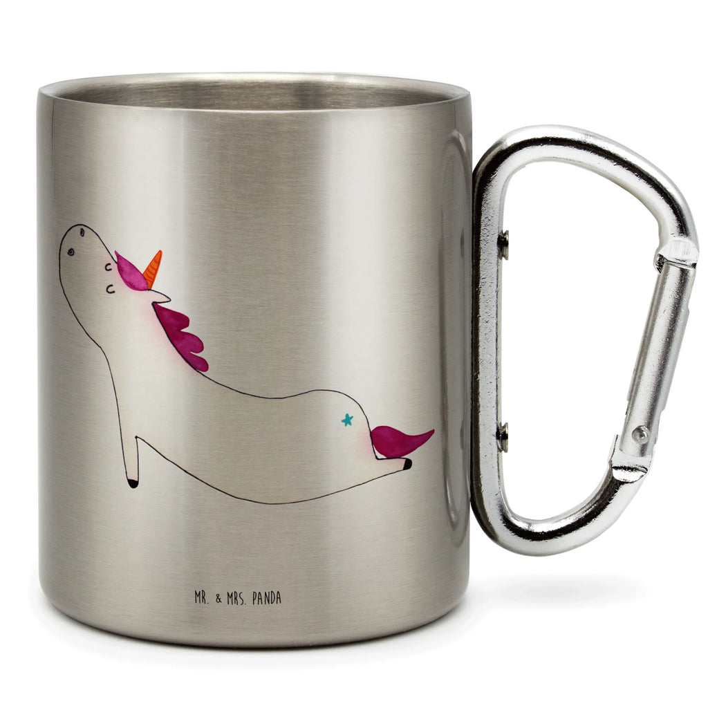 Edelstahlbecher Einhorn Yoga Edelstahltasse, Karabiner, Edelstahlbecher, Outdoor, Camping, Tasse, Becher, Einhorn, Einhörner, Einhorn Deko, Unicorn, Yoga, Namaste, Achtsamkeit, Entspannung, Joga, Yogamatte, Sport, lustig, witzig, süß