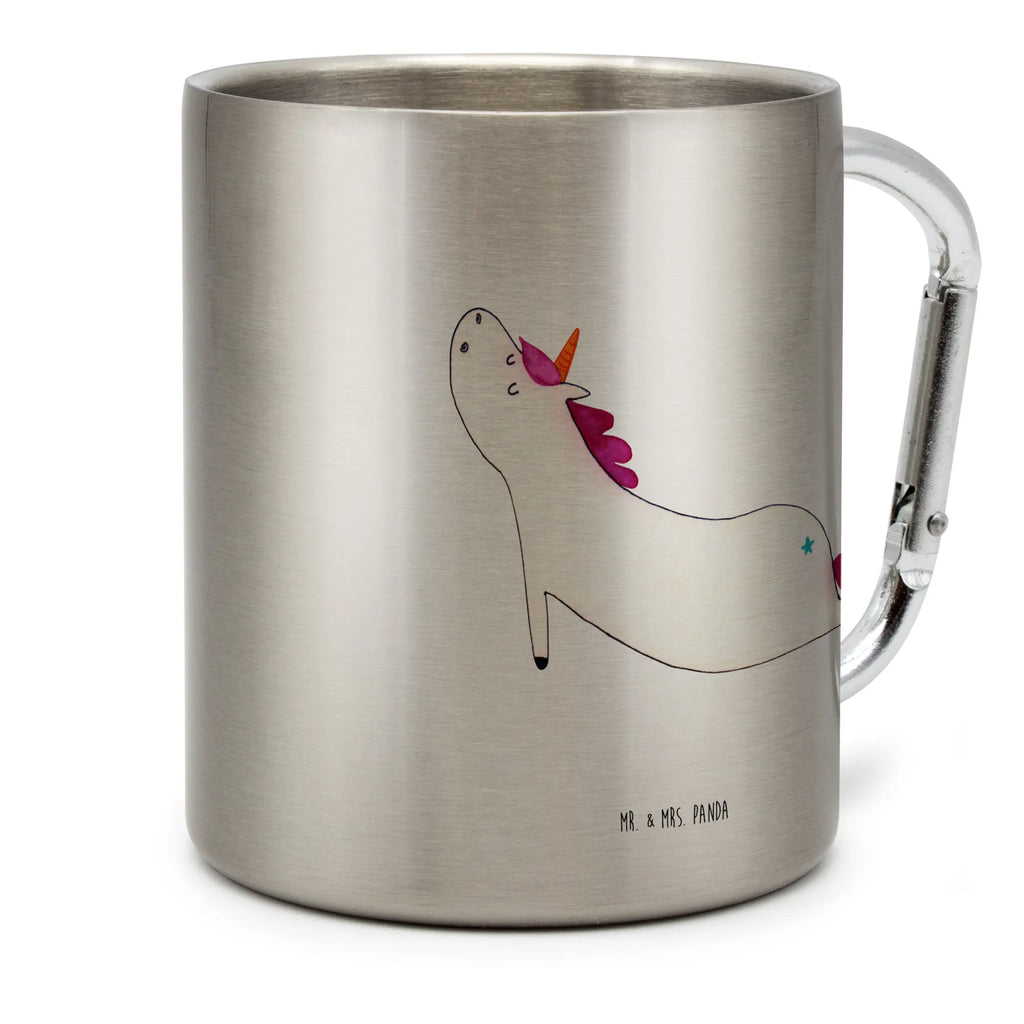 Edelstahlbecher Einhorn Yoga Edelstahltasse, Karabiner, Edelstahlbecher, Outdoor, Camping, Tasse, Becher, Einhorn, Einhörner, Einhorn Deko, Unicorn, Yoga, Namaste, Achtsamkeit, Entspannung, Joga, Yogamatte, Sport, lustig, witzig, süß