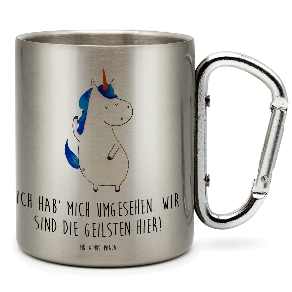 Edelstahlbecher Einhorn Mann Edelstahltasse, Karabiner, Edelstahlbecher, Outdoor, Camping, Tasse, Becher, Einhorn, Einhörner, Einhorn Deko, Pegasus, Unicorn, cool, Mann, Freundin, Familie, bester Freund, BFF, Party, hübsch, beste