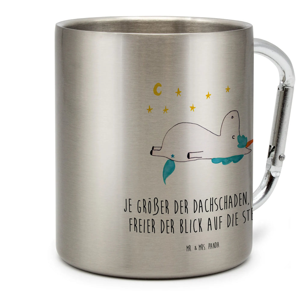 Edelstahlbecher Einhorn Sternenhimmel Edelstahltasse, Karabiner, Edelstahlbecher, Outdoor, Camping, Tasse, Becher, Einhorn, Einhörner, Einhorn Deko, Pegasus, Unicorn, Sterne, Dachschaden, Verrückt, Sternenhimmel