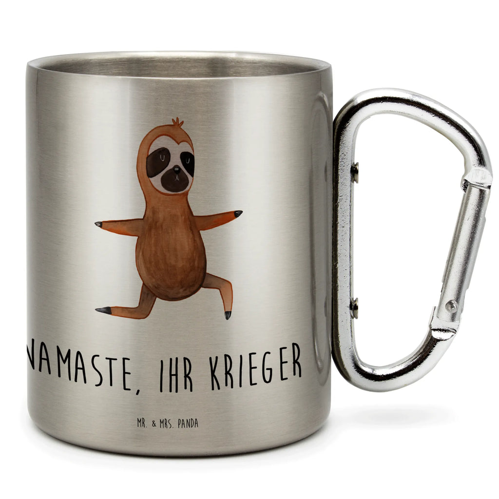 Edelstahlbecher Faultier  Yoga Edelstahltasse, Karabiner, Edelstahlbecher, Outdoor, Camping, Tasse, Becher, Faultier, Faultier Geschenk, Faultier Deko, Faultiere, faul, Lieblingstier, Yoga, Namaste, Krieger, Yogaübungen, Meditation, Atmung, Gelassenheit, Entspannung