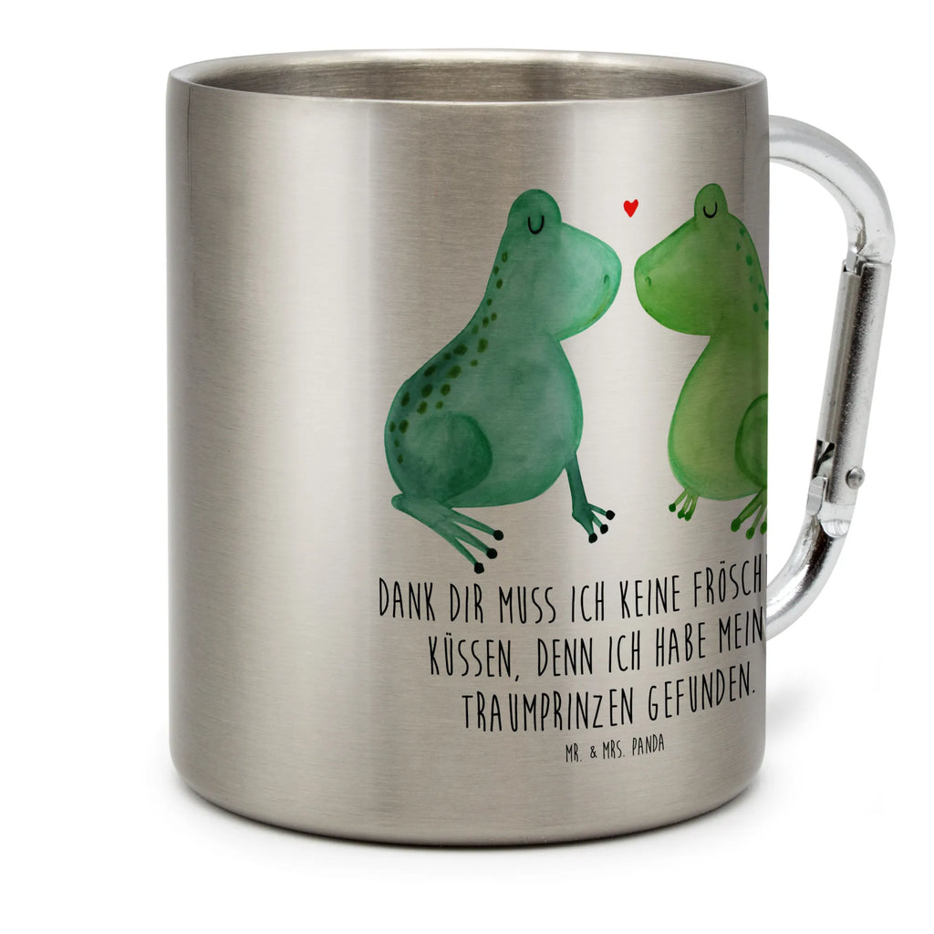 Edelstahlbecher Frosch Liebe Edelstahltasse, Karabiner, Edelstahlbecher, Outdoor, Camping, Tasse, Becher, Liebe, Partner, Freund, Freundin, Ehemann, Ehefrau, Heiraten, Verlobung, Heiratsantrag, Liebesgeschenk, Jahrestag, Hocheitstag, Verliebt, Verlobt, Verheiratet, Geschenk Freundin, Geschenk Freund, Liebesbeweis, Hochzeitstag, Geschenk Hochzeit, Frosch, Frösche, Froschkönig, Fröschchen